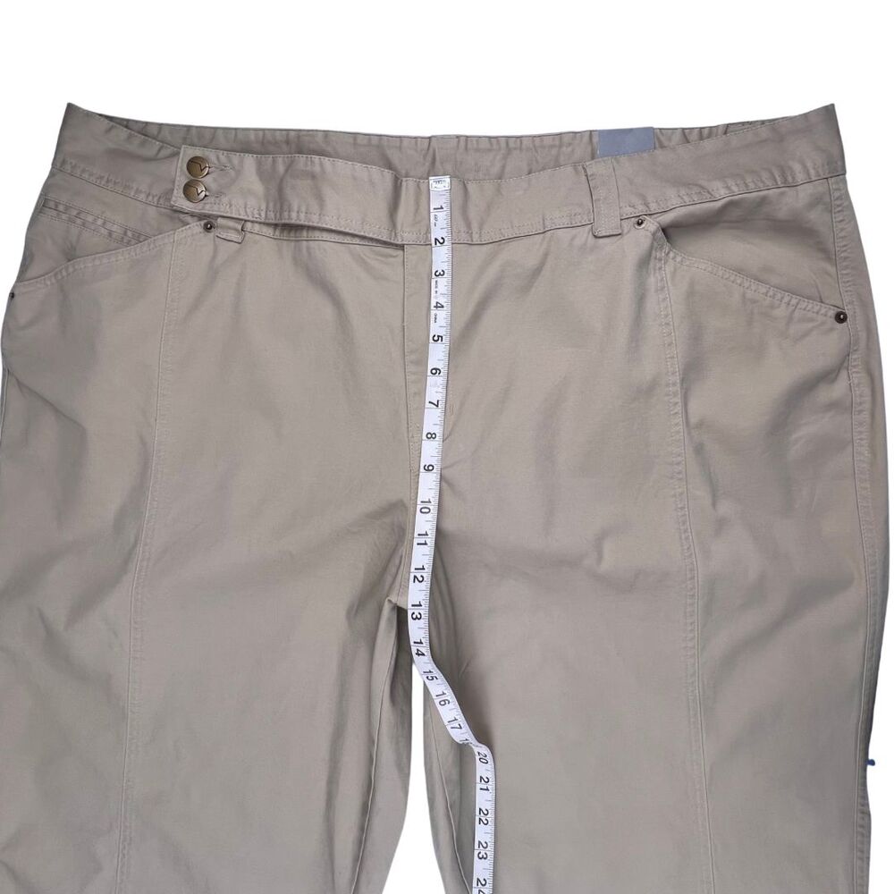 Lane Bryant Venezia Capris 28 Khaki Soft Twill Comfort Fit Weekend Ready Pants - Picture 4 of 10